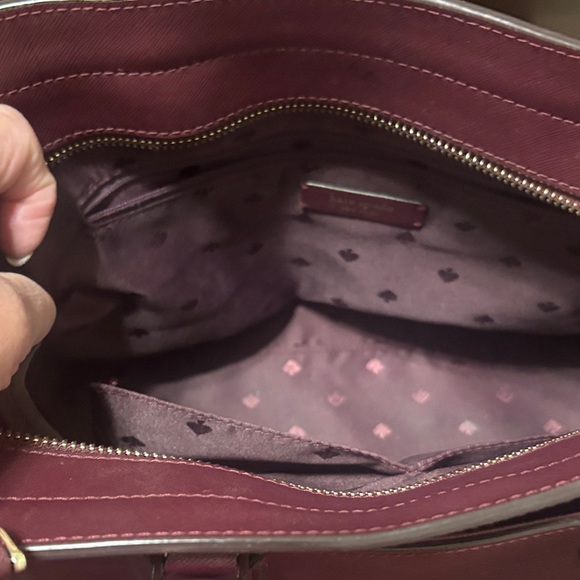 Kate Spade Cameron Street Candace Burgandy Saffiano leatherSatchel Bag - Picture 8 of 13